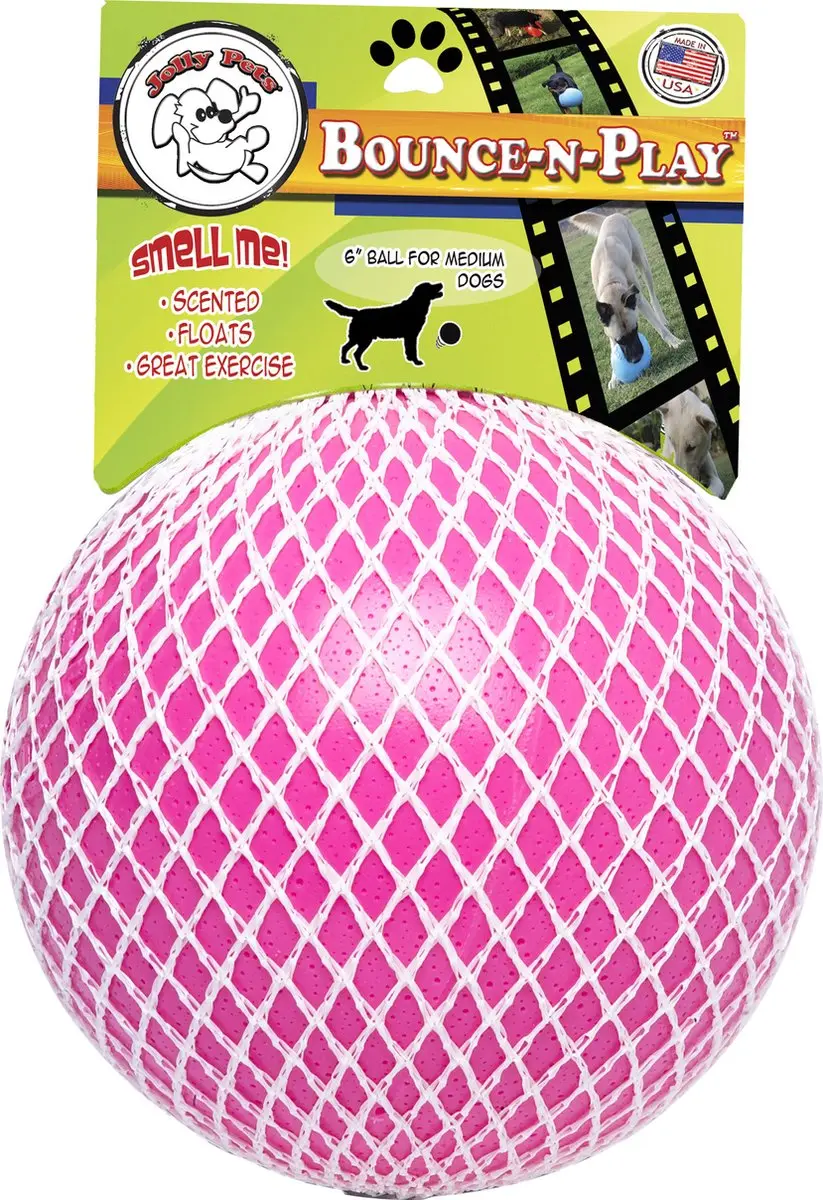 Jolly Pets Bounce-n Play Hondenbal Ø20cm - Roze - afbeelding 2 van 6