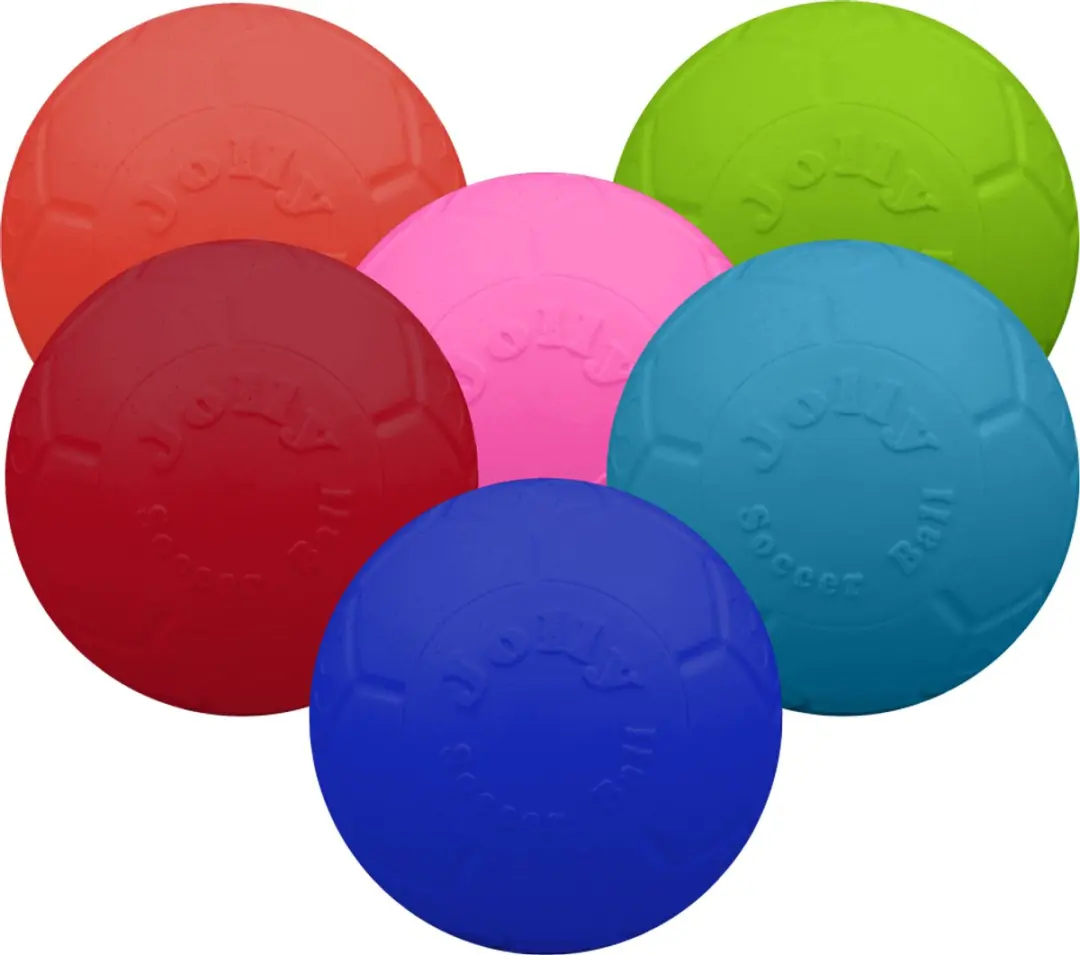 Jolly Pets Jolly Soccer Ball - Ø15cm - Rood - afbeelding 5 van 5