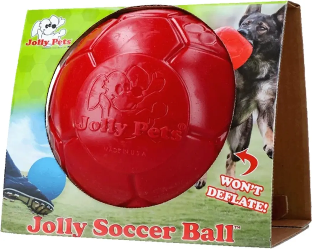 Jolly Pets Jolly Soccer Ball - Ø15cm - Rood - afbeelding 4 van 5