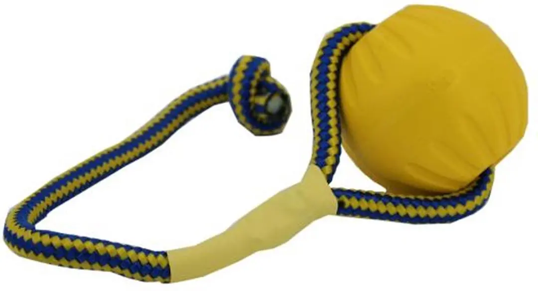 Starmark Swing 'N Fling Durafoam Fetch Bal Aan Koord - M - Geel - afbeelding 4 van 6