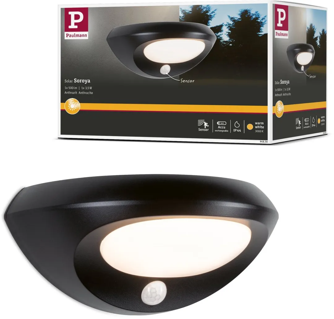 Paulmann Sorova Solar LED Wandarmatuur