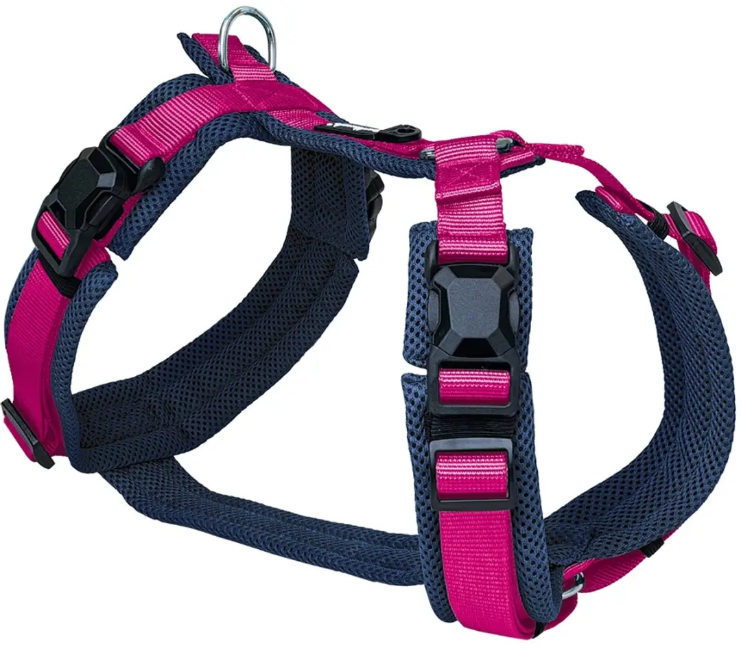Harness Y-Comfort Navy-Fuchsia met magnetische sluiting