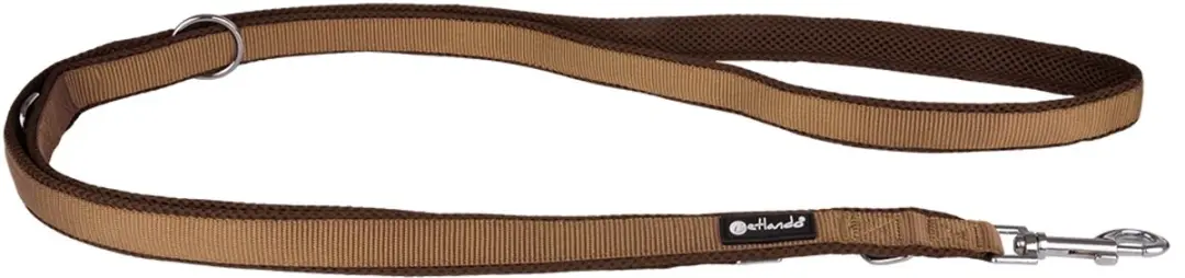 Petlando Magnetech Verstelbare Hondenlijn Mocha-Cognac 2,3 m lang -2,5 cm breed