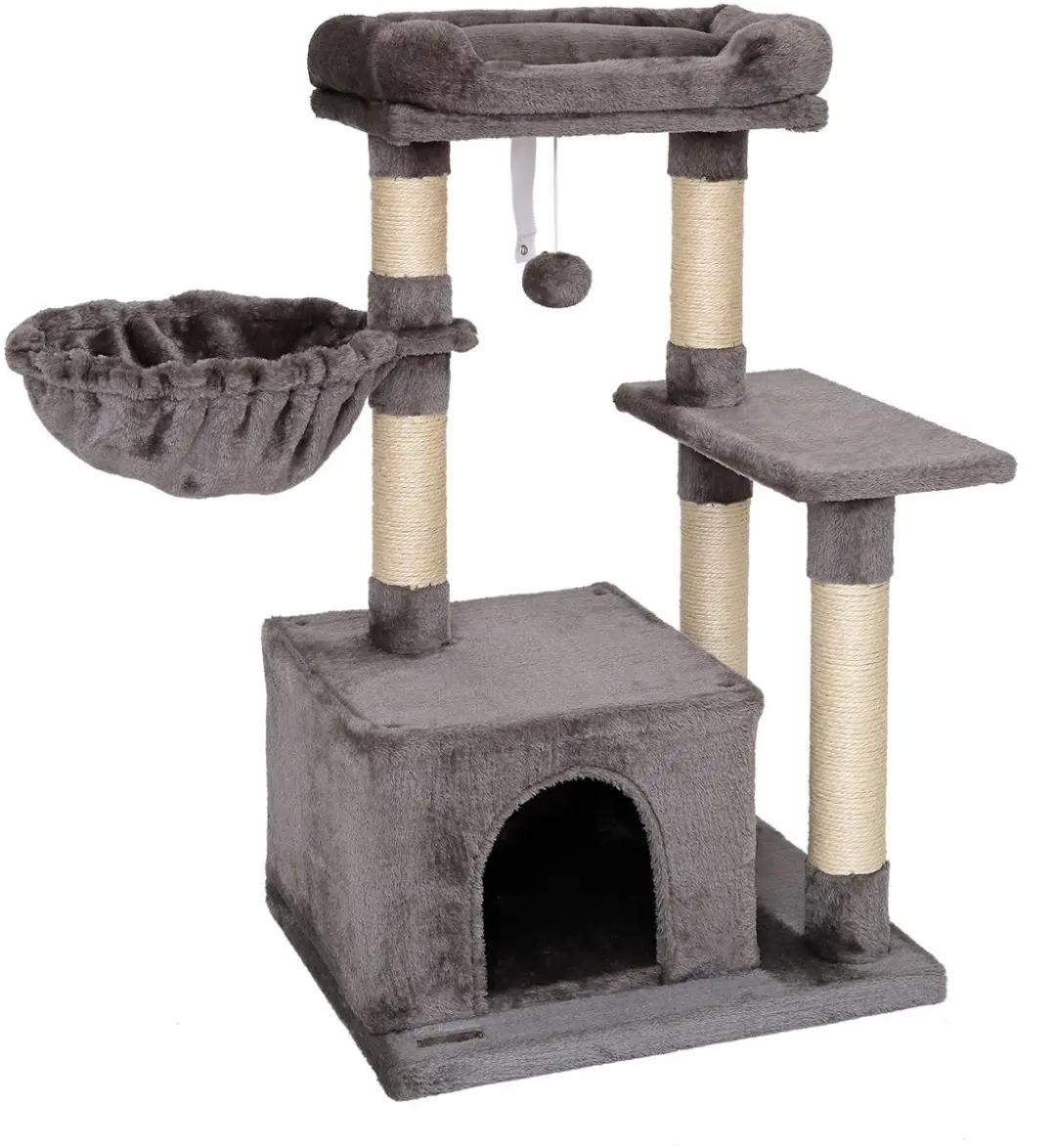 Krabboom klimboom krabpaal kattenboom hoogte 85 cm Donkergrijs