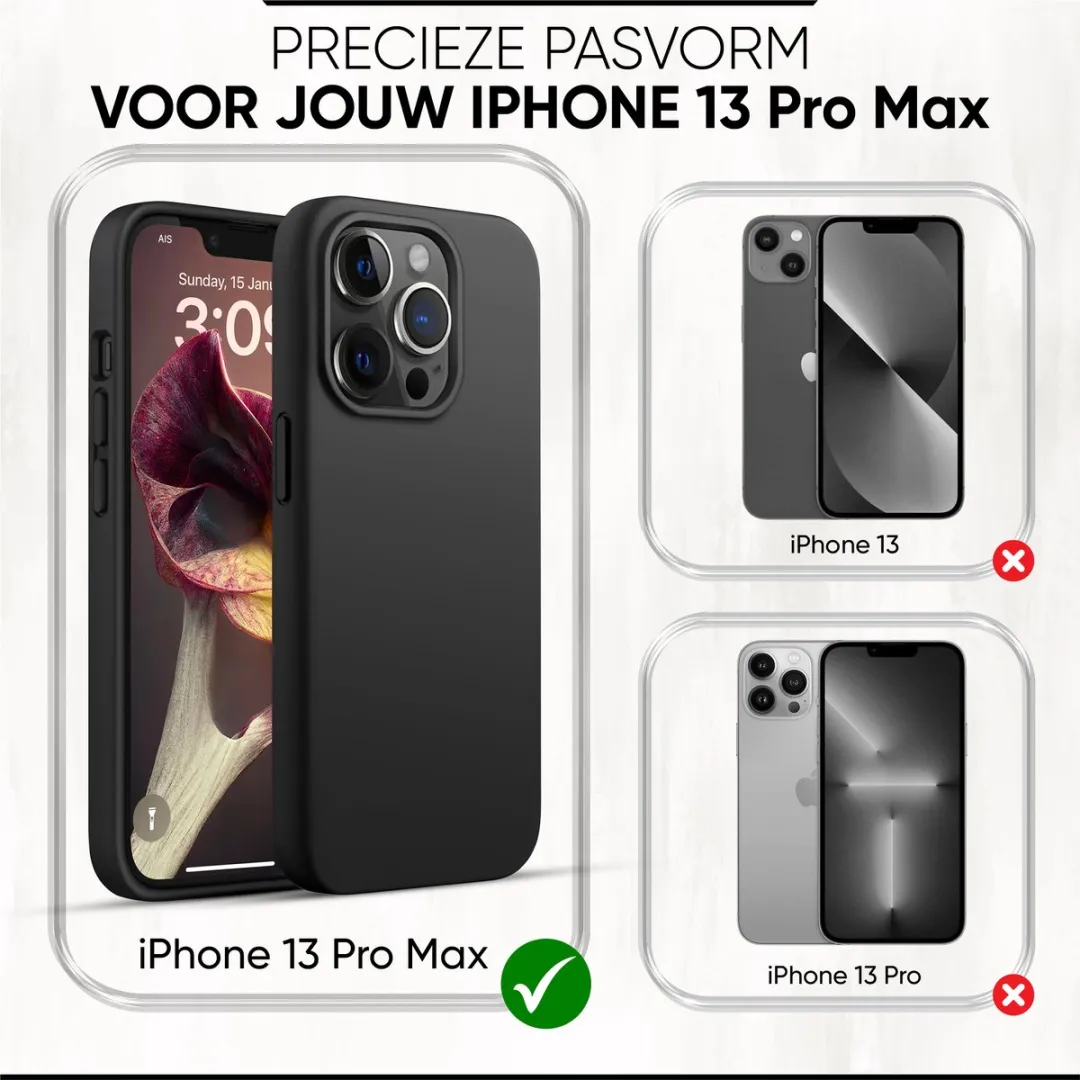 NUVEX Siliconen Hoesje iPhone 13 Pro - Zwart