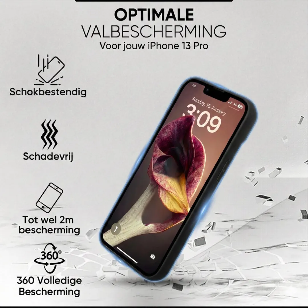 NUVEX Siliconen Hoesje iPhone 13 Pro - Zwart