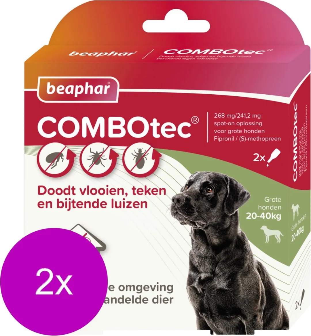 Beaphar Combotec Hond 20-40kg Anti-vlooienmiddel - 2 Pipetten