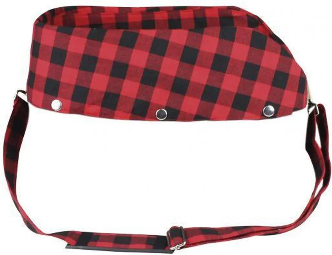 Croci binnenvoering hondentas jackman siliconen geruit rood 40x20x28 cm