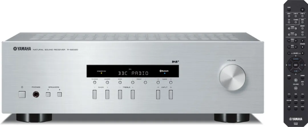 Yamaha RS-202DAB Stereoreceiver - DAB/Bluetooth - Zilver