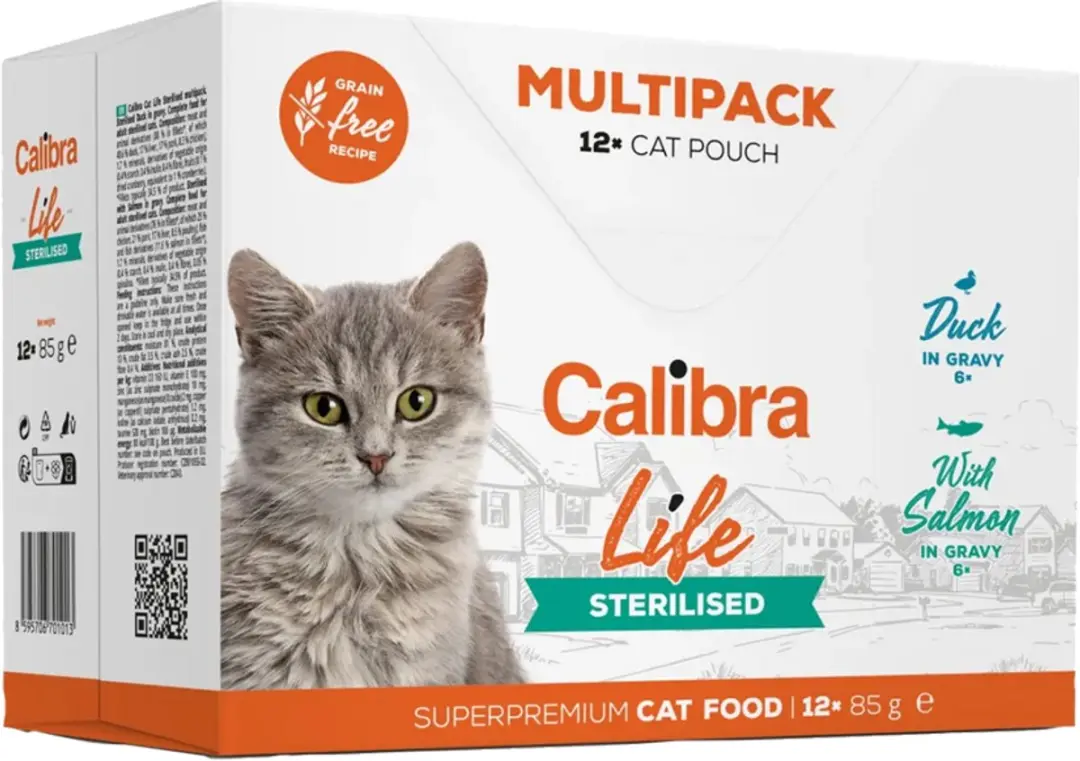 Calibra Life Sterilised Natvoer Zalm in Gelei - 28 x 85g - afbeelding 3 van 3