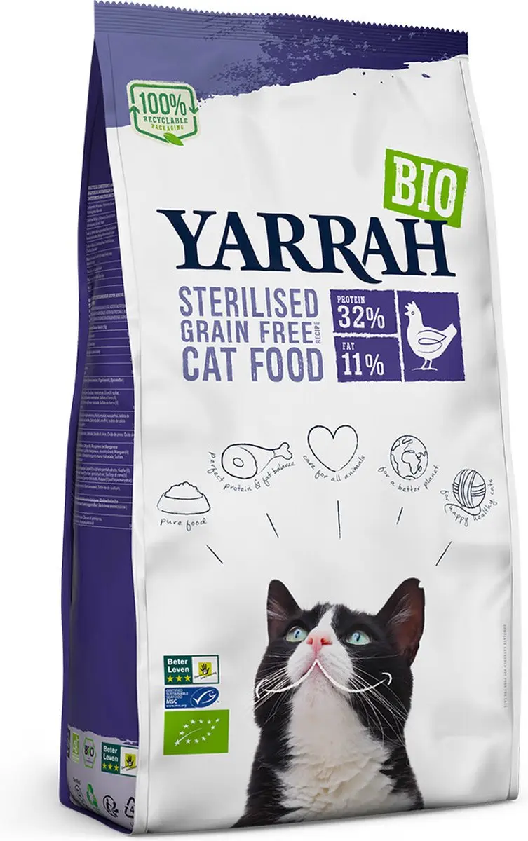 Yarrah Bio Kattenvoer Sterilised 2kg