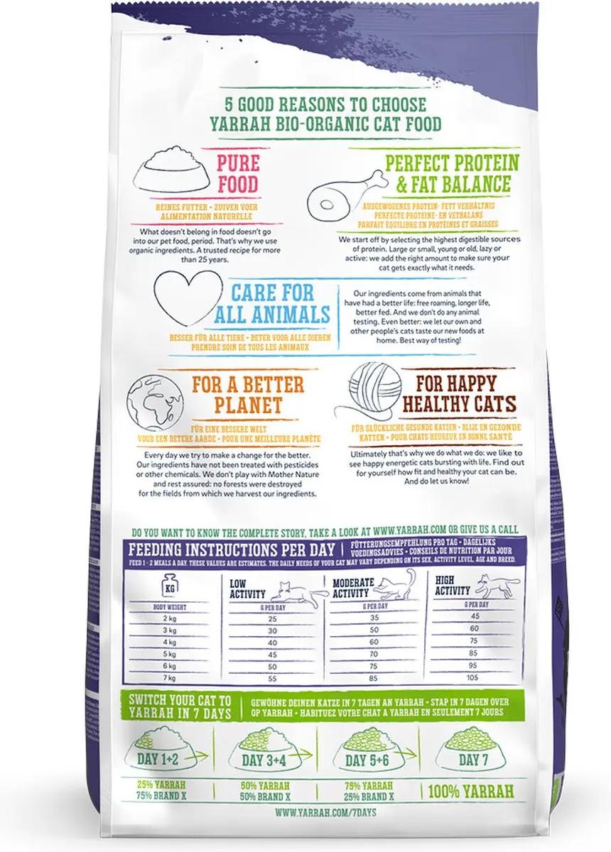 Yarrah Bio Kattenvoer Sterilised 2kg - 4x - afbeelding 2 van 6