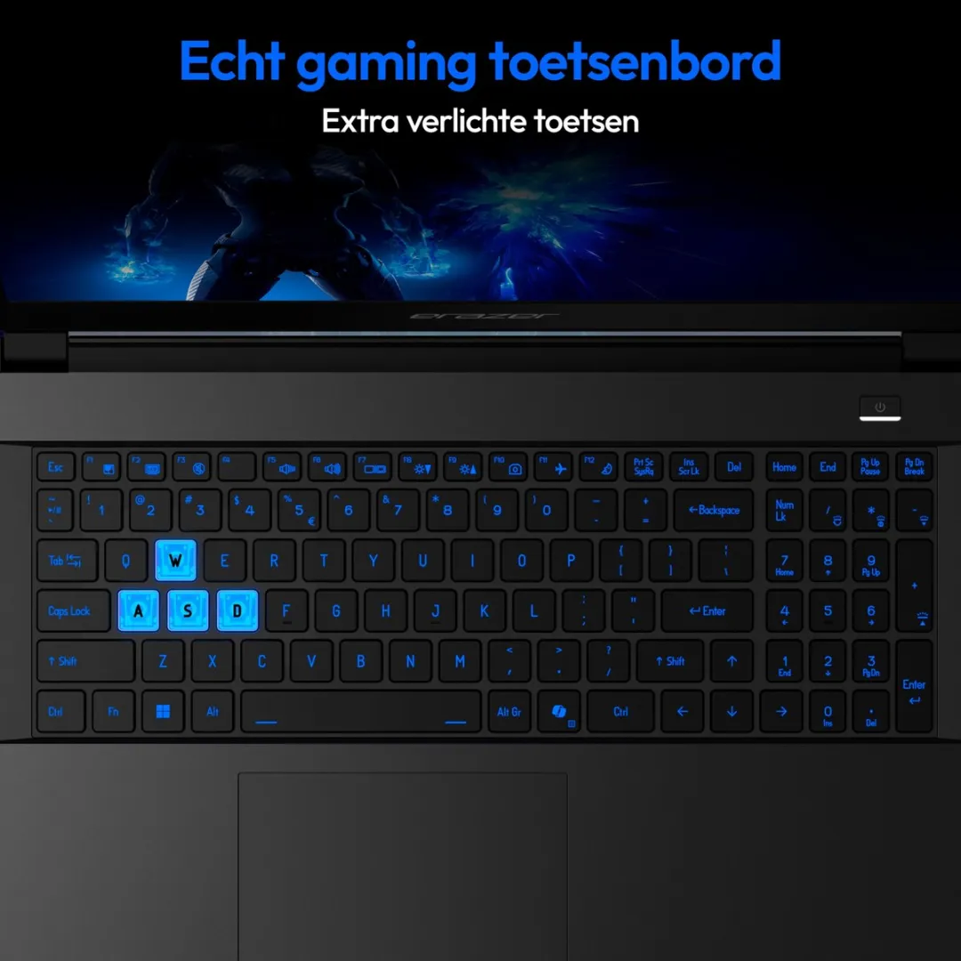 ERAZER Deputy 15 P1 Core Gaming Laptop, Intel® Core™ 7 250H, Windows 11 Home, 39,6 cm (15,6'') FHD-scherm met 144 Hz, NVIDIA® GeForce RTX™ 5060, 1 TB SSD, 16 GB RAM