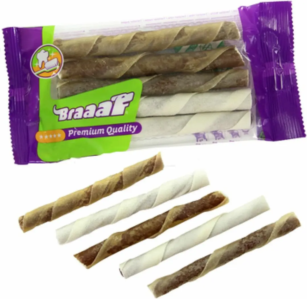 Braaaf Hondensnack Twister Rolls 14cm 100g - afbeelding 5 van 6