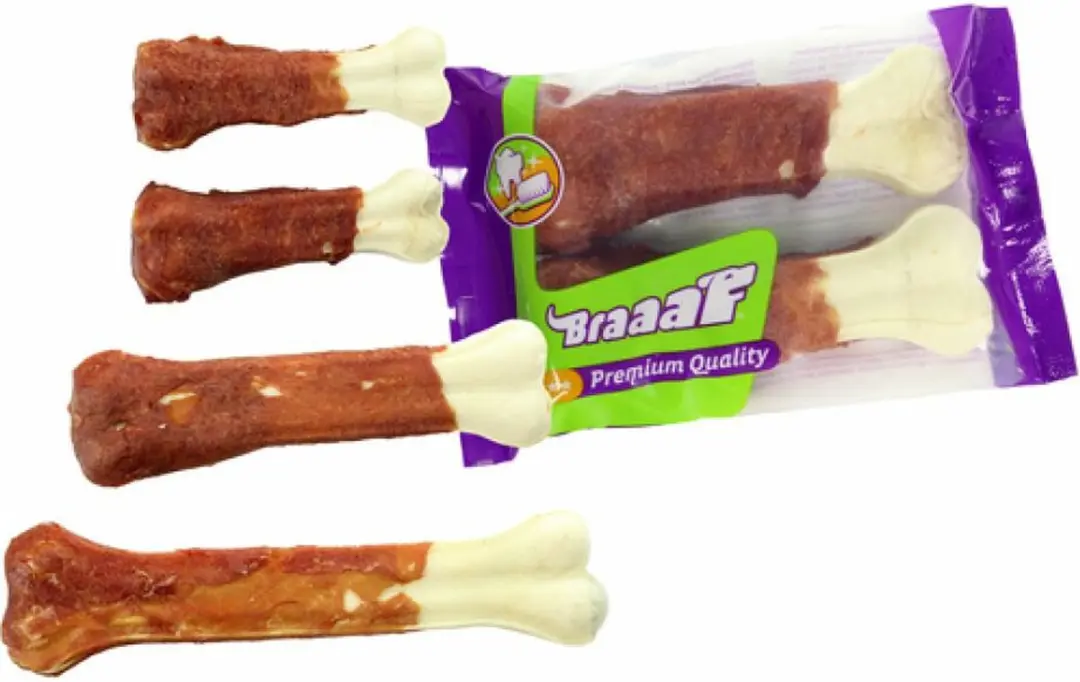 Braaaf Geperst Bot Eend Hondensnack 12,5 cm - 130 gr - afbeelding 5 van 6