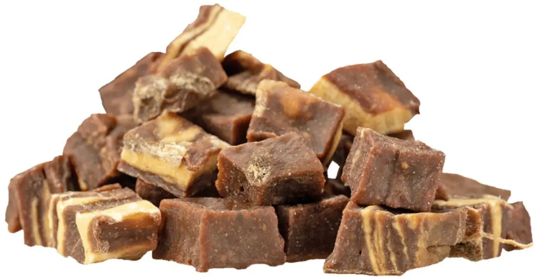 Braaaf Hondensnack Blokjes Lam Steak met Vis - 10x 85g - afbeelding 2 van 6