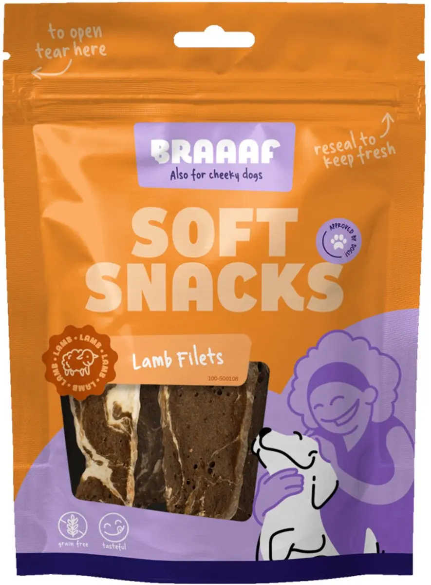 Braaaf Hondensnack Filet Lam Steak
