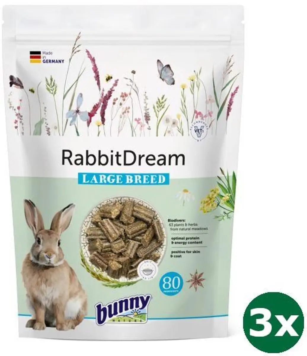 3x1,5 kg Bunny nature konijnendroom large breed