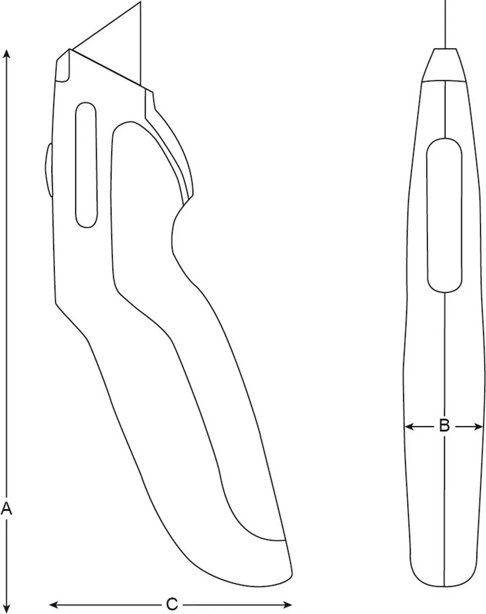 Bahco Ergo Mes 161mm - 3 Reservemesjes - Zwart/Zilver - afbeelding 3 van 5