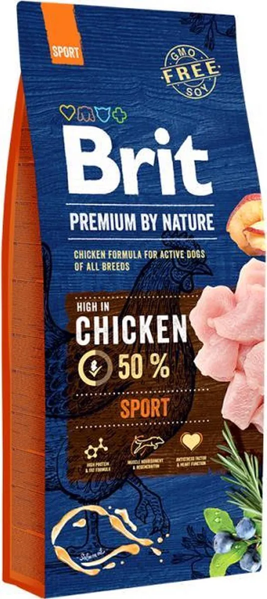 Brit Premium by Nature Sport Hondenvoer 15kg