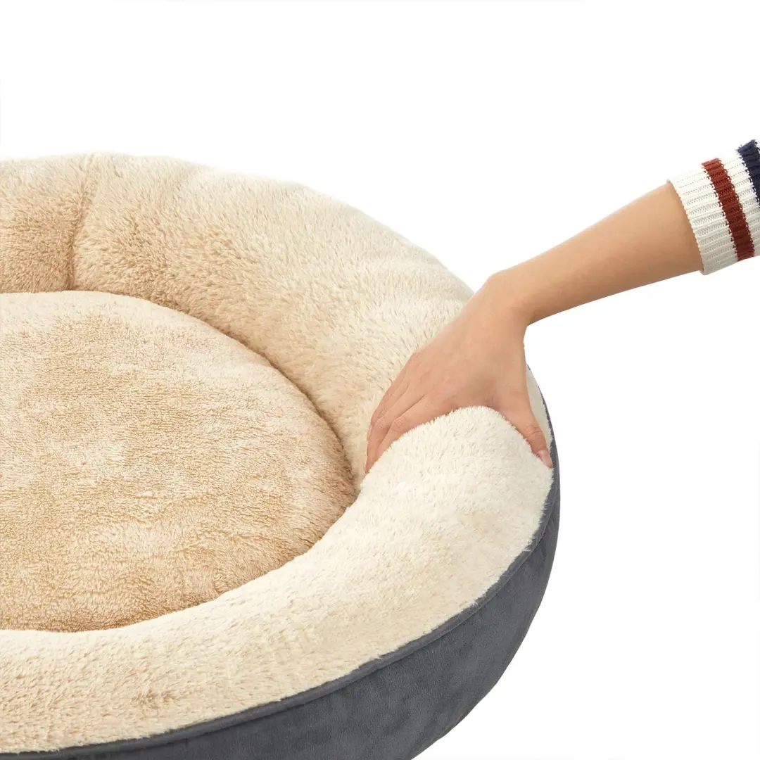 FEANDREA Donut Hondenmand Ø60cm - Donkergrijs - afbeelding 5 van 6