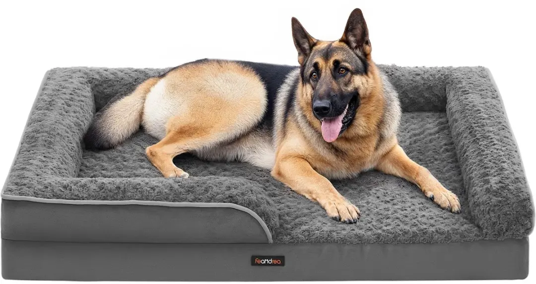 Feandrea orthopedisch hondenbed voor grote honden, waterdichte hondensofa met af