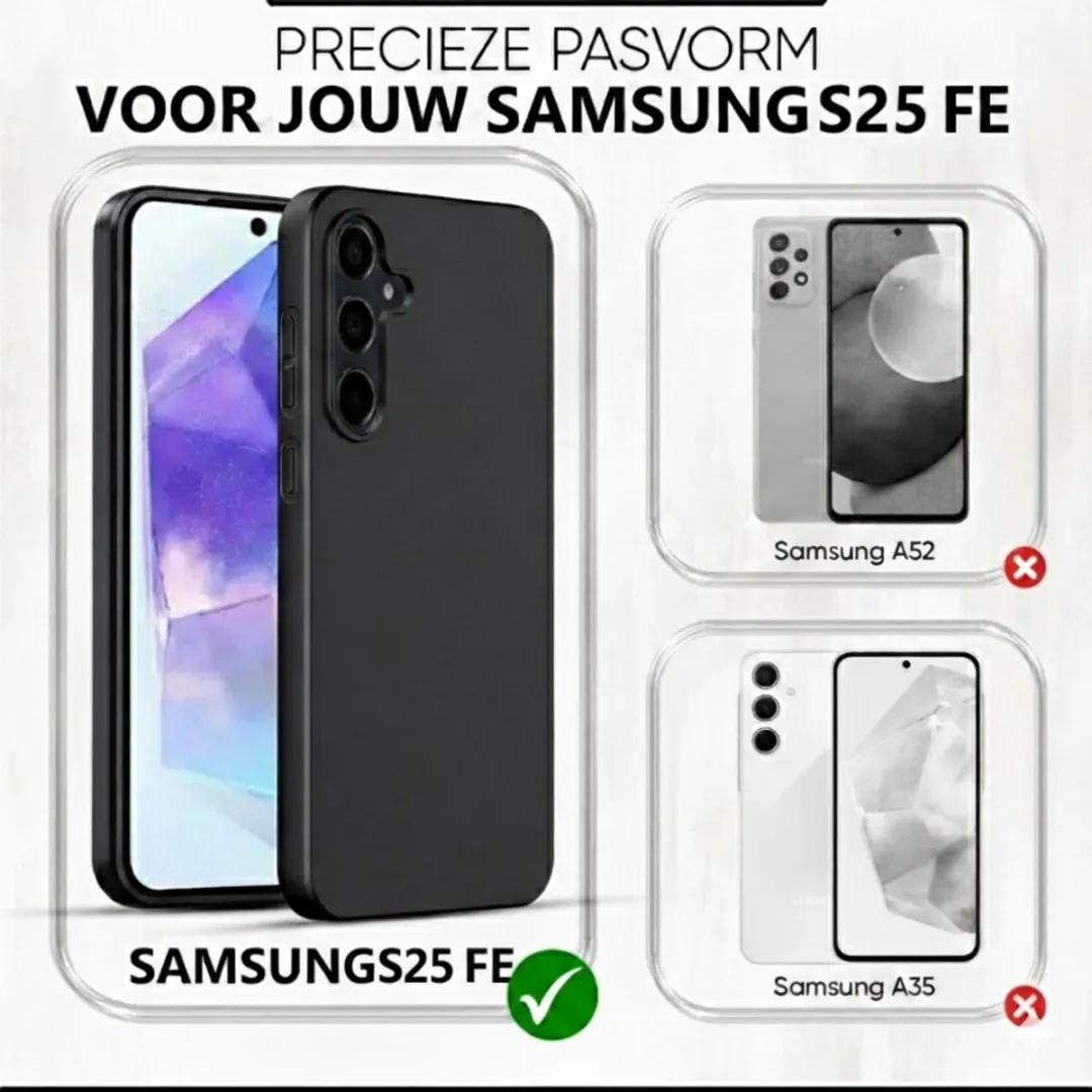 NUVEX Samsung Galaxy S25 FE Siliconen Hoesje - Zwart