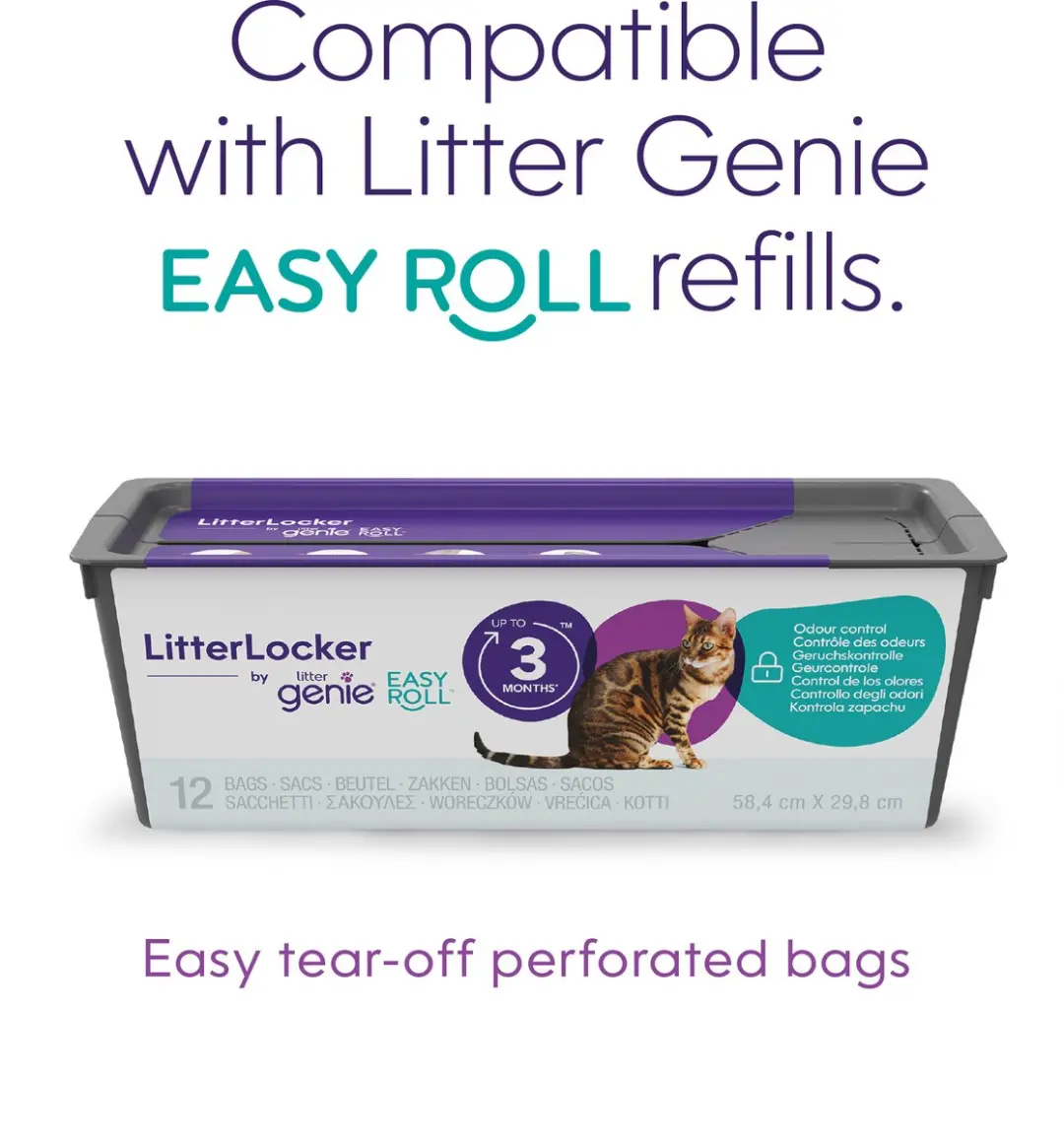 Litter Genie Easy Roll Kattenbakemmer - Grijs - afbeelding 6 van 6