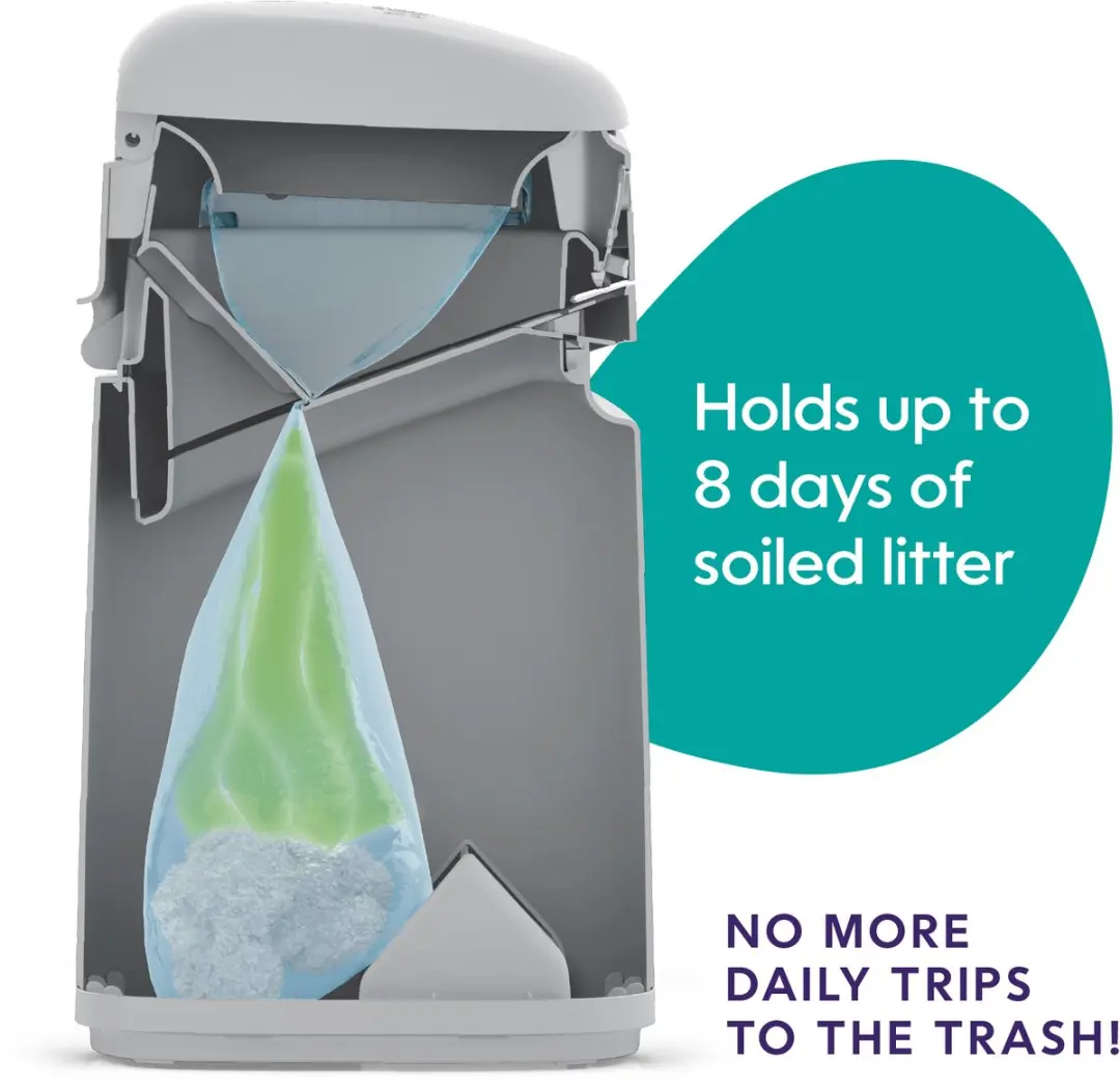 Litter Genie Easy Roll Kattenbakemmer - Grijs - afbeelding 4 van 6