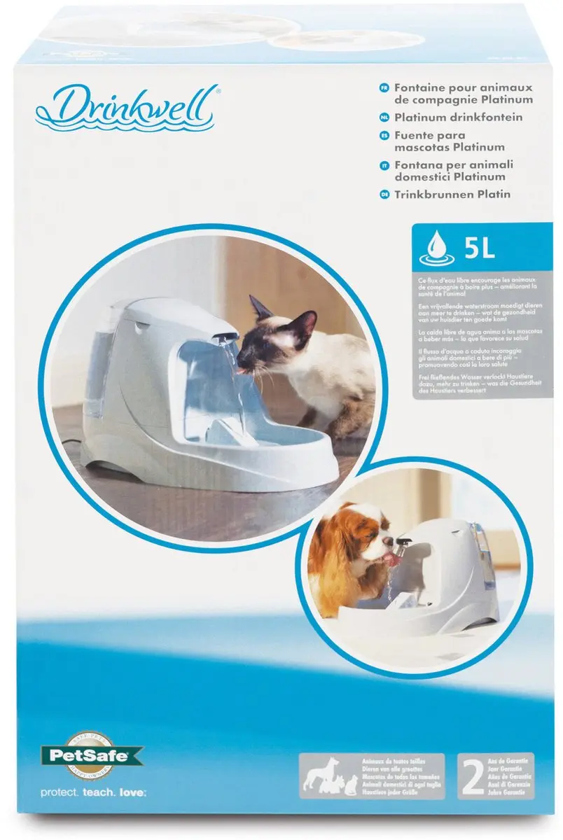 PetSafe Drinkwell Platinum Drinkfontein - 5L + 3 Filters - afbeelding 4 van 6