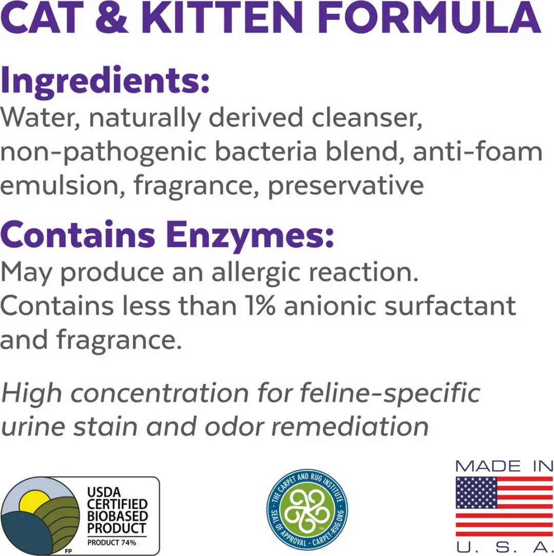 Urine Off Kat & Kitten Vlek- en Geurverwijderaar - 500ml - afbeelding 2 van 6