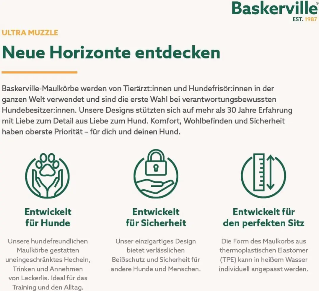 Baskerville Ultra Muilkorf Nr 4 - Zwart - afbeelding 4 van 6