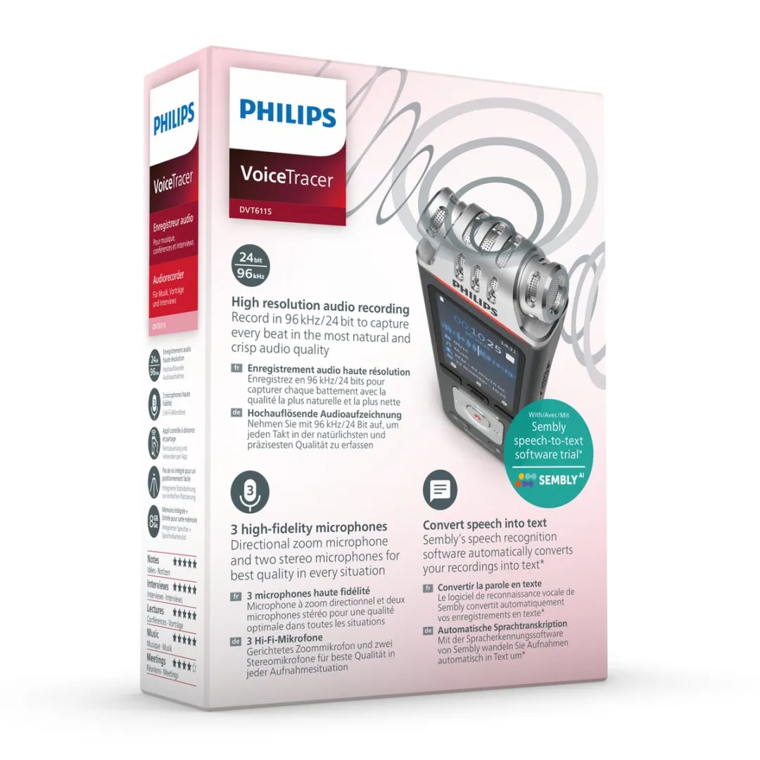 Philips DVT6115 Audiorecorder - Antraciet - afbeelding 6 van 6