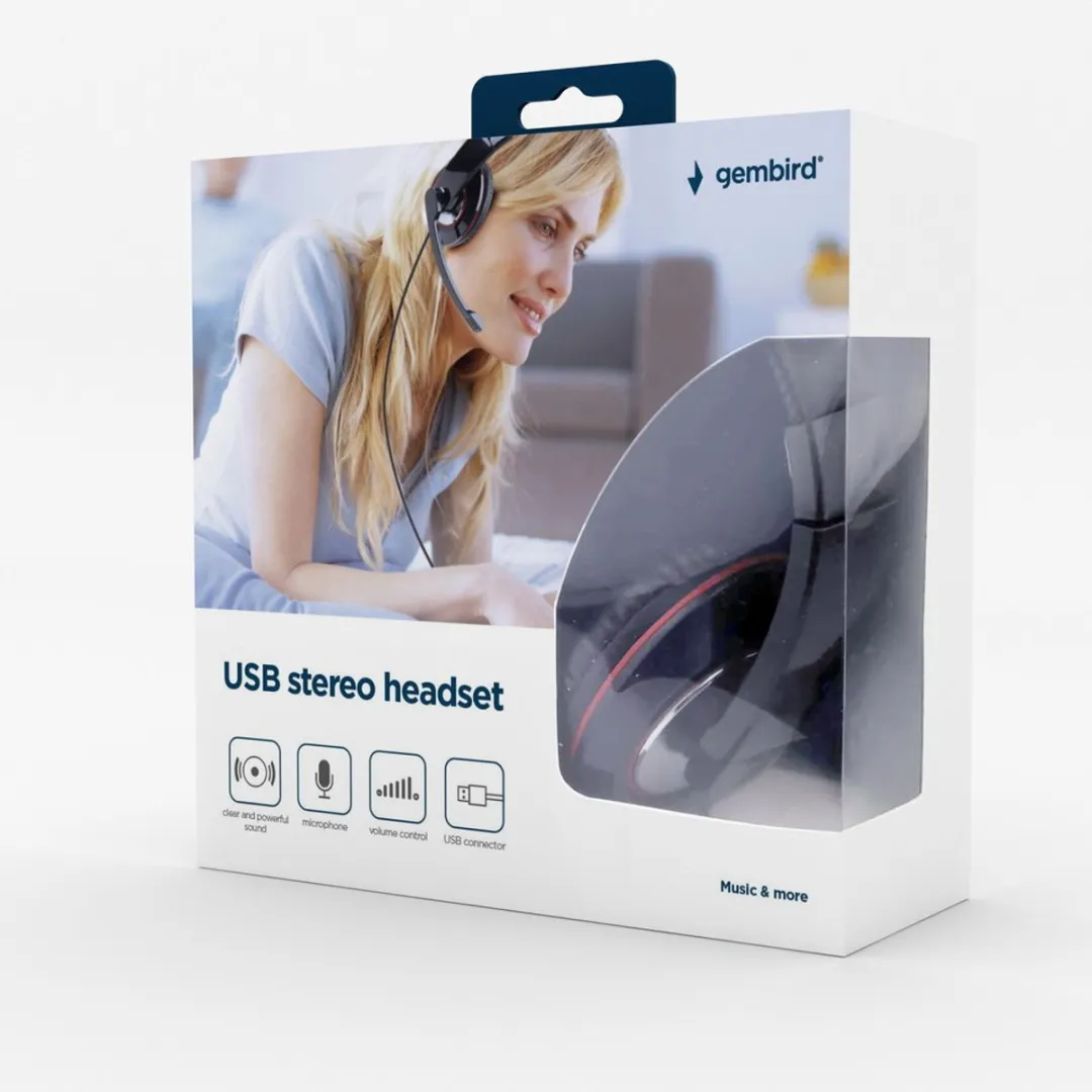 Gembird MHS-U-001 USB Headset met microfoon