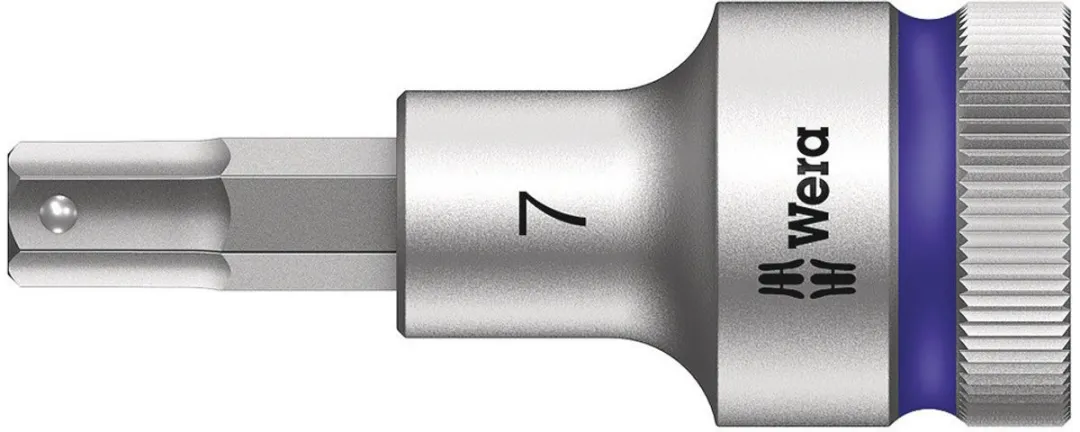Wera 8740 C HF Binnenzeskant Zyklop Bitdop 7x60mm - 1/2" - Metaal