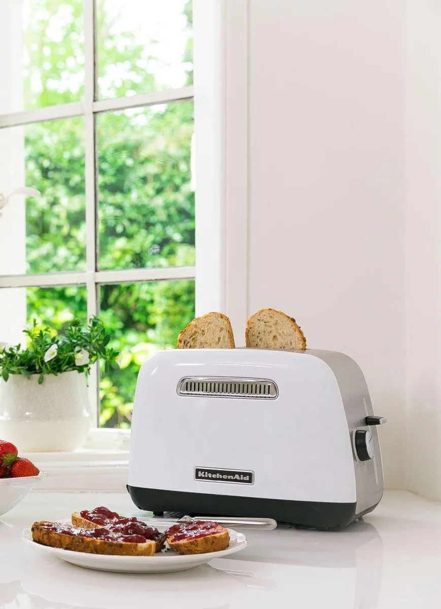 KitchenAid 5KMT2115EWH Broodrooster 2-sleuf 1400W - Wit/Zilver