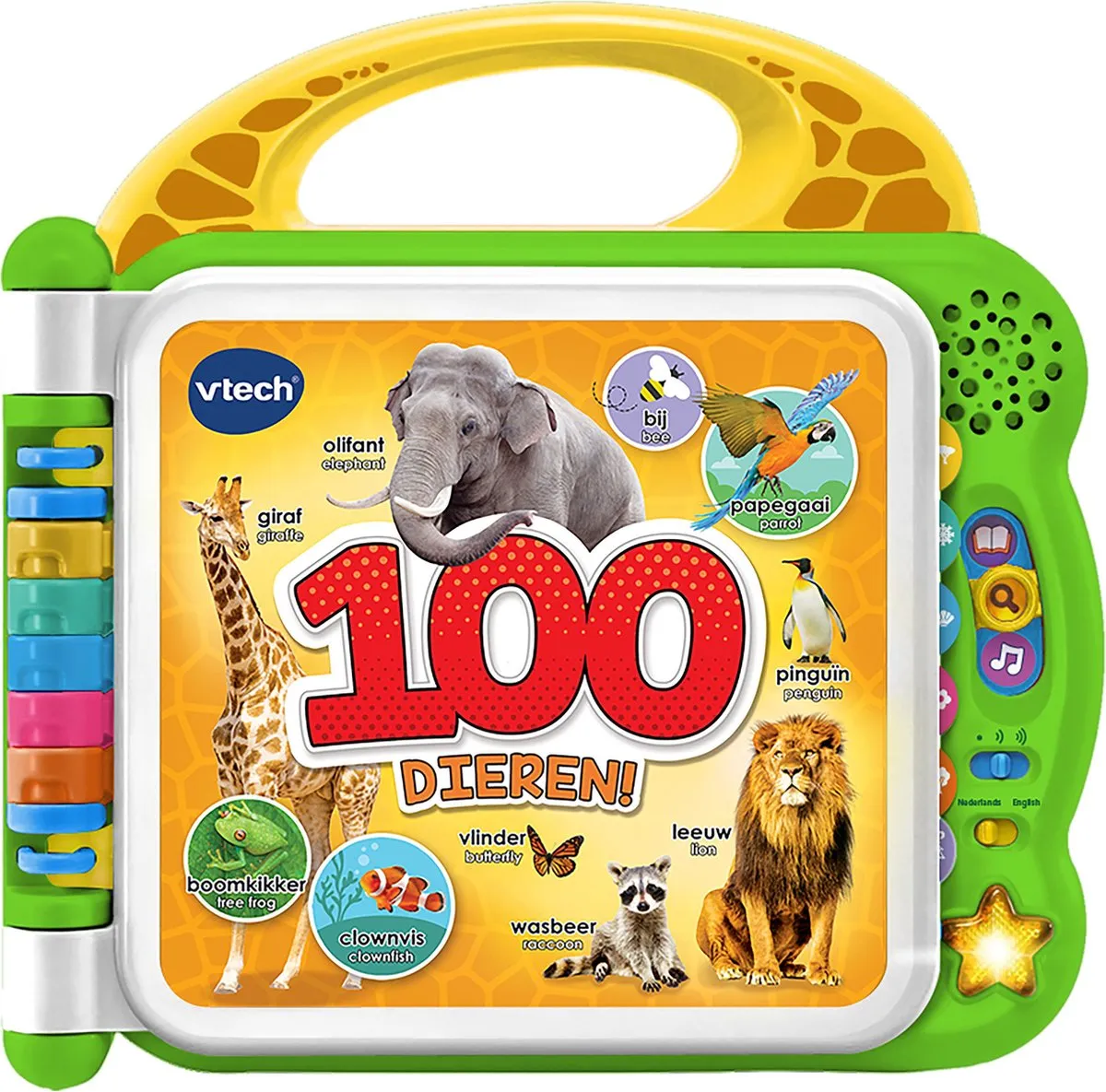 VTech Baby Mijn Eerste 100 Woordjes Boek Dieren - Educatief Babyspeelgoed - Woordjes Leren - Lezen en Geluiden - Cadeau - Baby Speelgoed 1.5 tot 4 Jaar