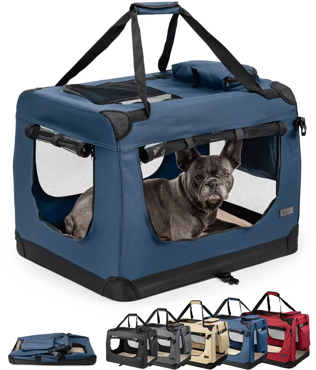 Hondentransportbox, hondentas, hondenbox, opvouwbare tas voor kleine dieren, (L)