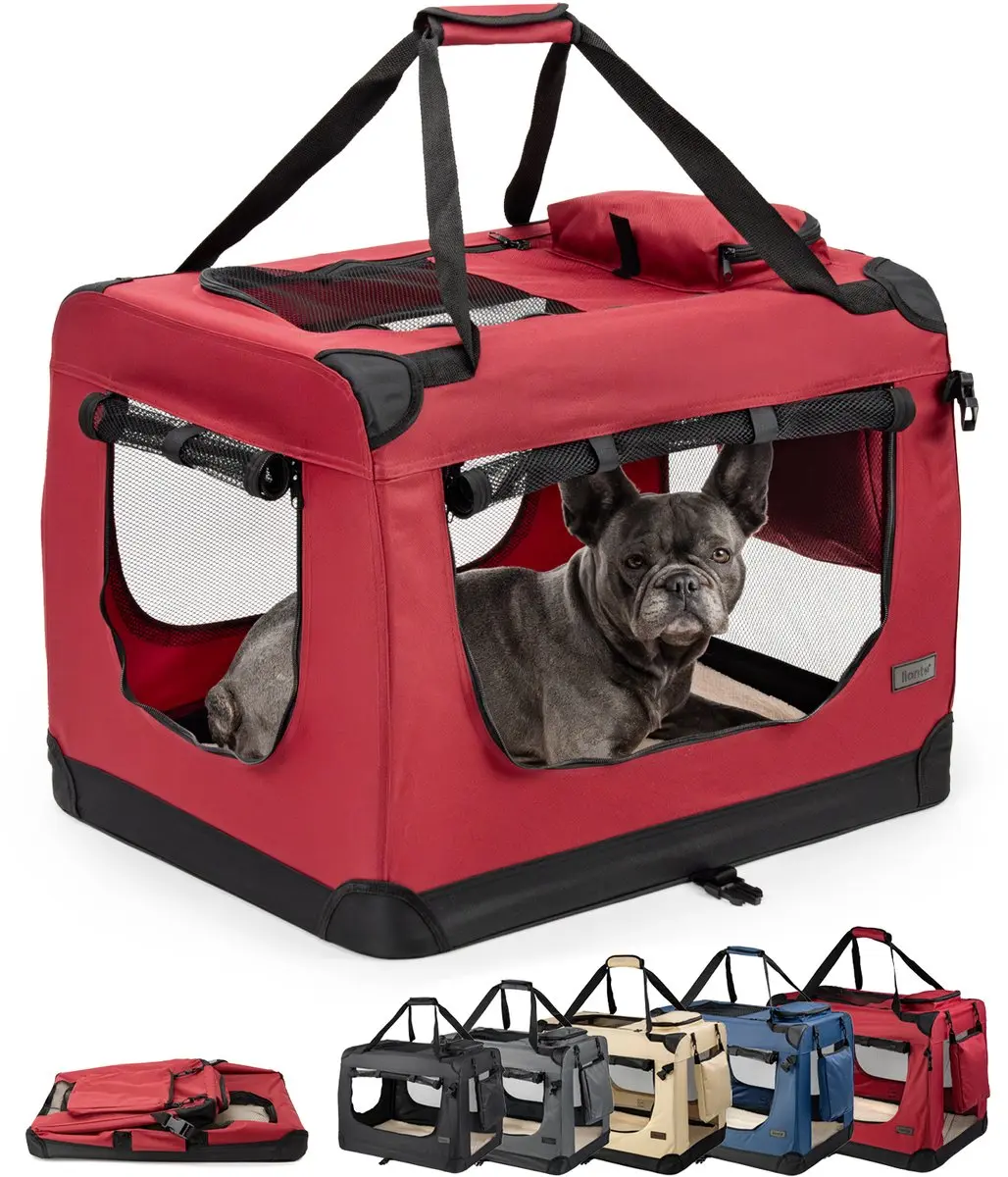 Hondentransportbox, hondentas, hondenbox, opvouwbare tas voor kleine dieren, (L)