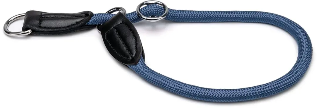 lionto Hondenhalsband, nylon slipband met stopring Ø 1 cm blauw 55 cm