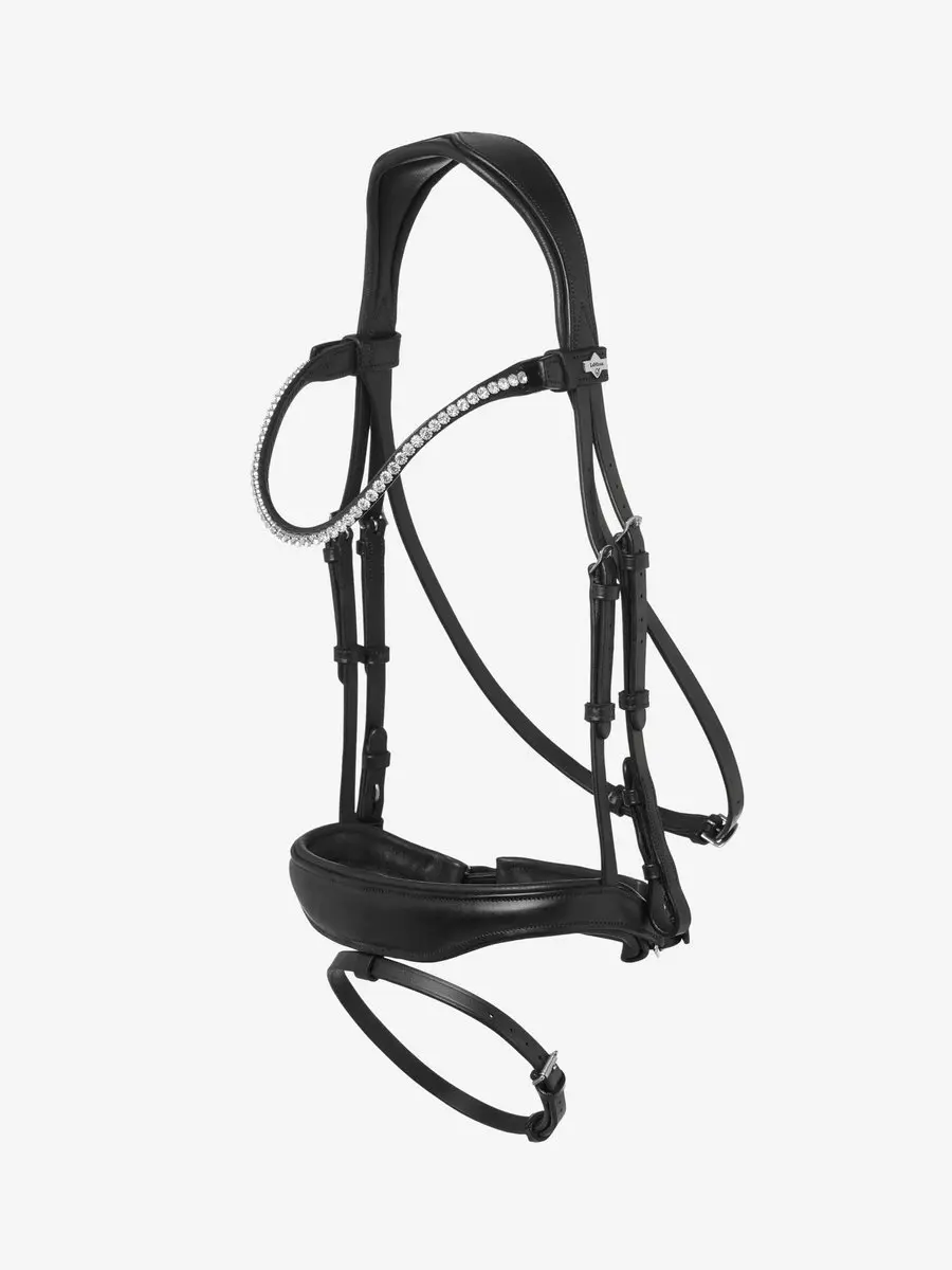LeMieux Kudos Anatomisch Dressuurhoofdstel Cob Zwart/Zilver