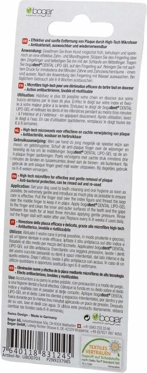 Bogadent Anti-Plak Finger Tandenborstel voor honden - 2x - afbeelding 5 van 6