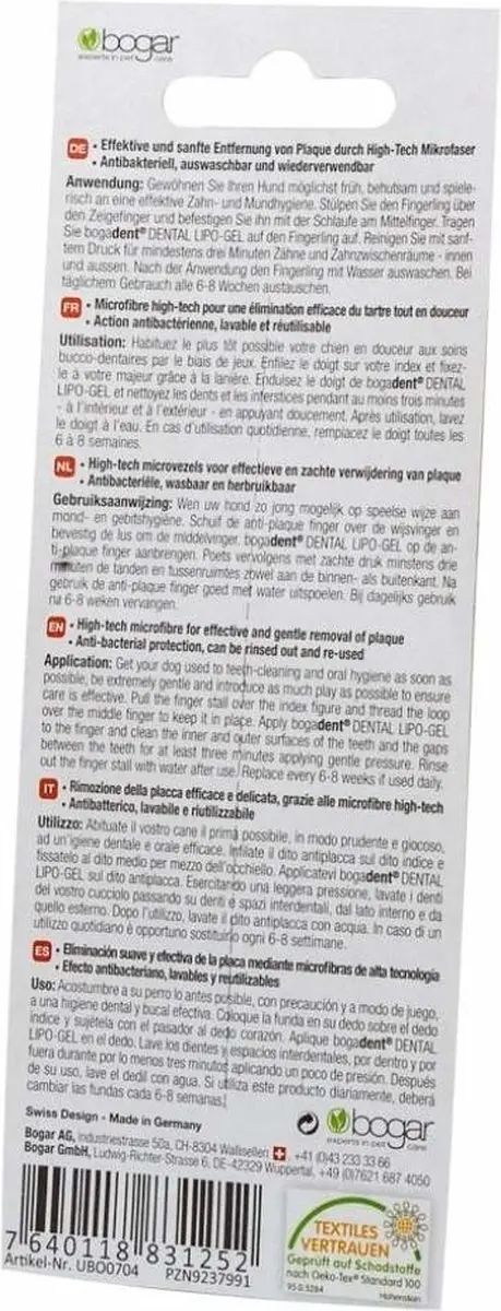 Bogadent Anti-Plak Finger Tandenborstel voor honden - 2x - afbeelding 3 van 6