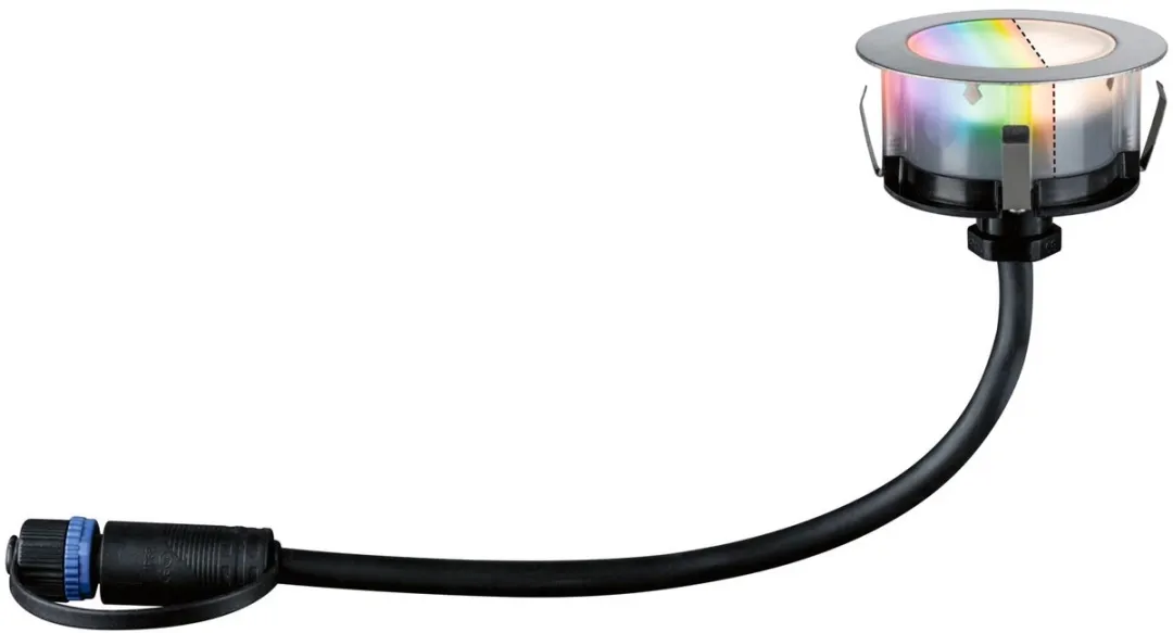 Paulmann Plug & Shine LED Grondinbouwlamp Zigbee 3.0 RGBW 2W - Edelstaal
