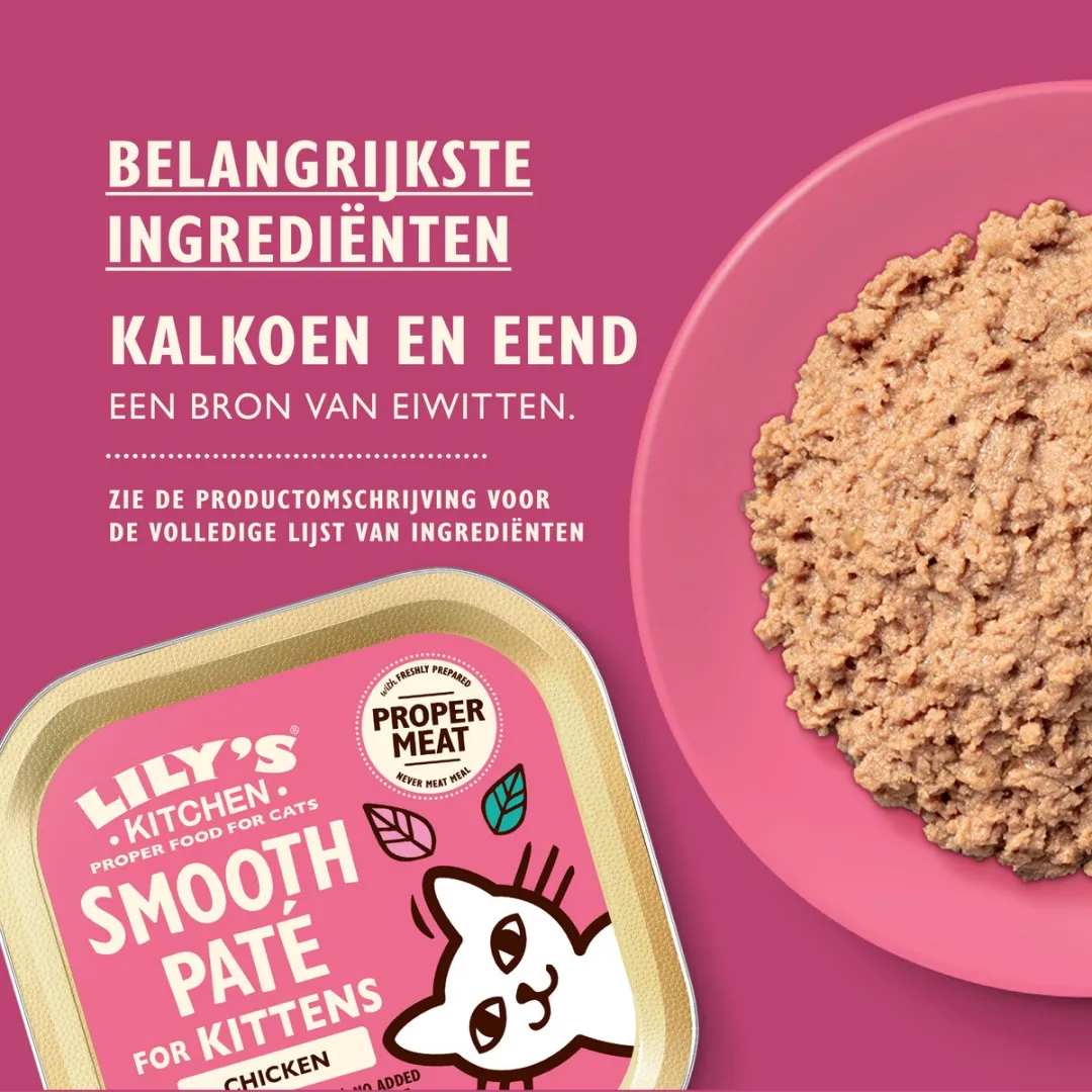 Lily's Kitchen Paté Kip voor Kittens - 19x85g