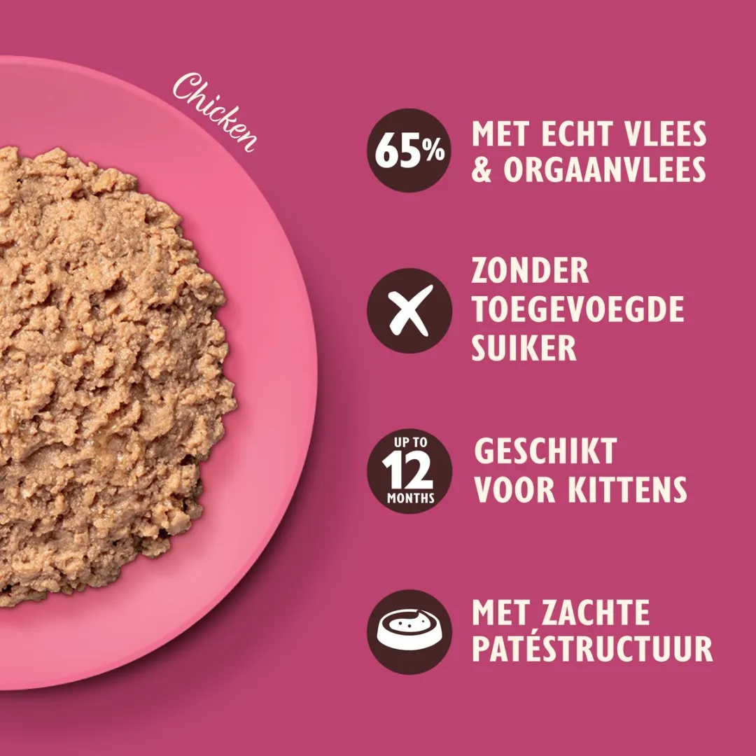 Lily's Kitchen Paté Kip voor Kittens - 19x85g