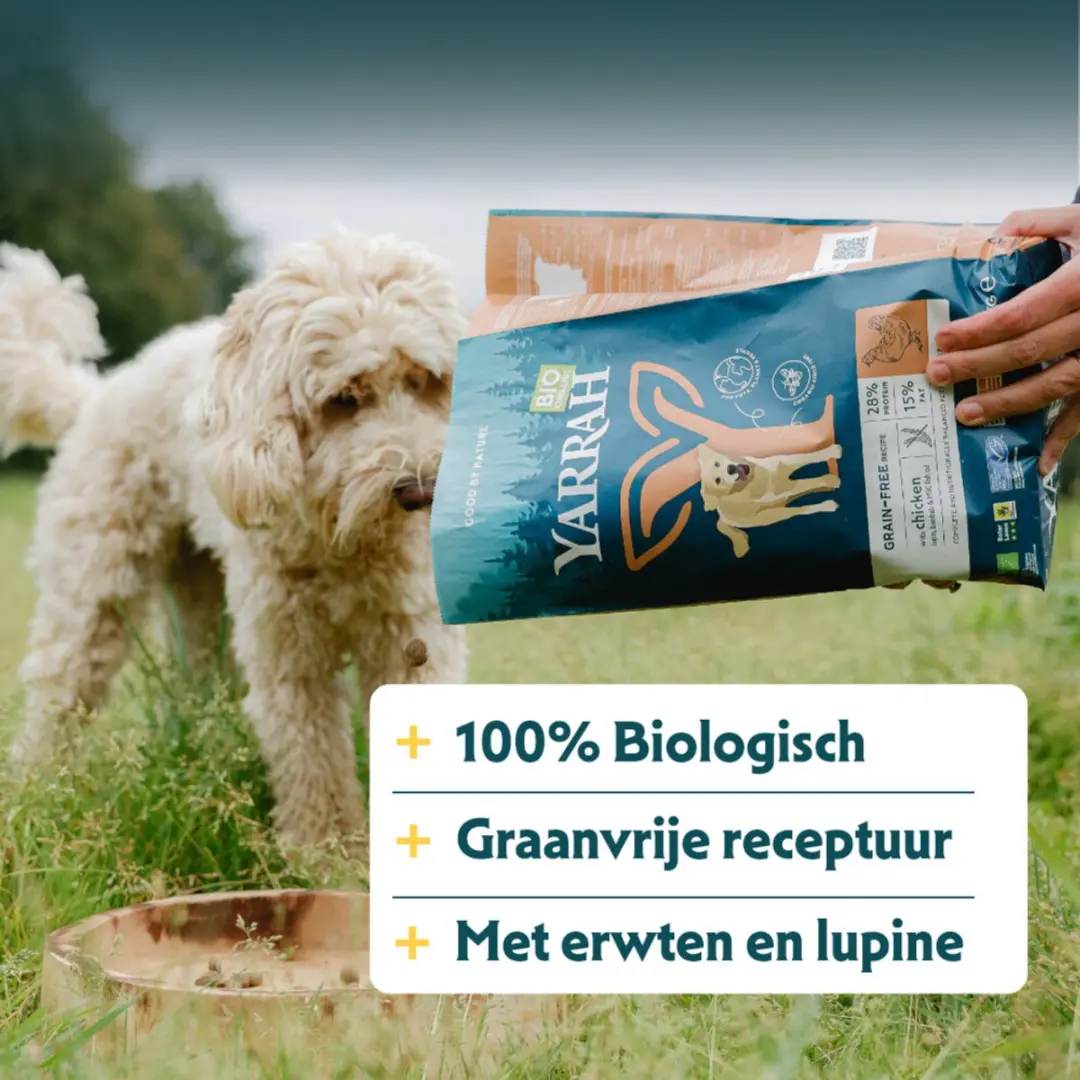 Yarrah Bio Hondenvoer Graanvrij Kip & Vis 2kg - 4x - afbeelding 3 van 6