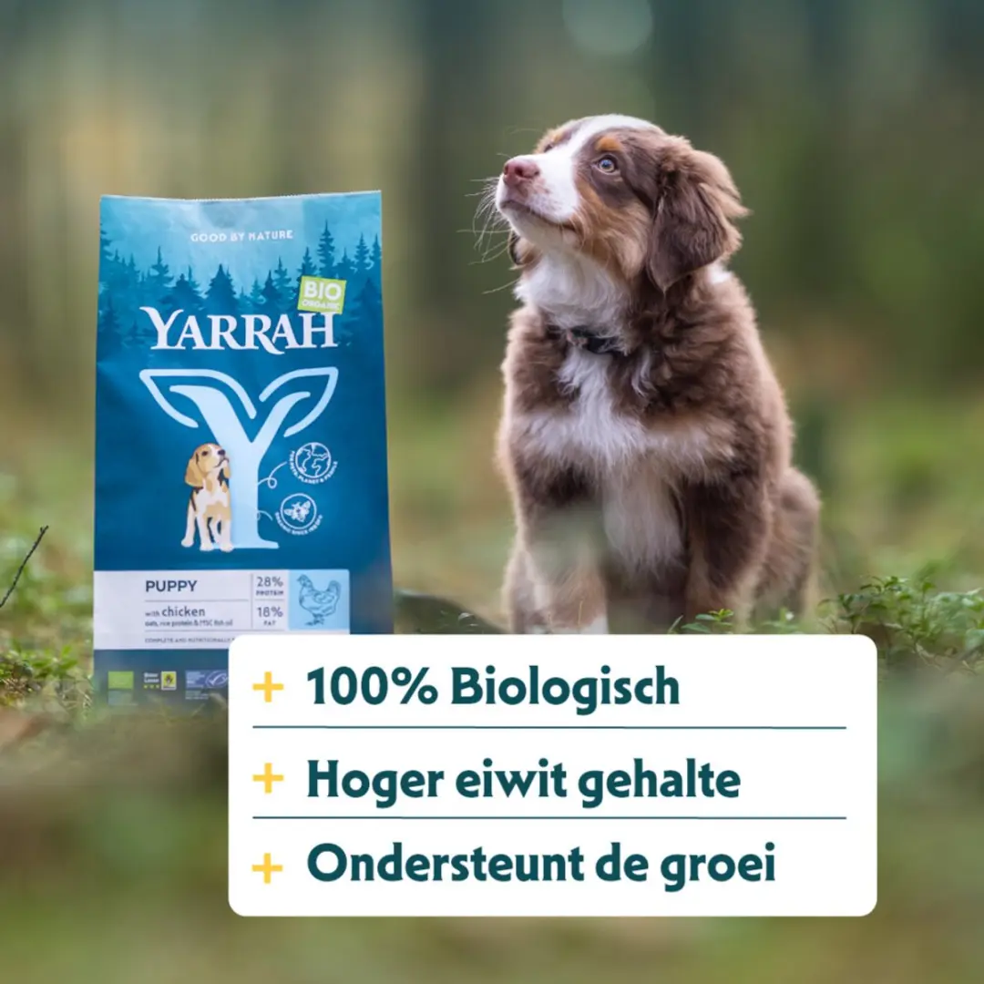 Yarrah Bio Hondenvoer Puppy Kip - 4x 2kg - afbeelding 3 van 6