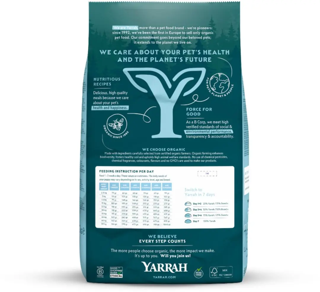 Yarrah Bio Hondenvoer Puppy Kip - 4x 2kg - afbeelding 6 van 6