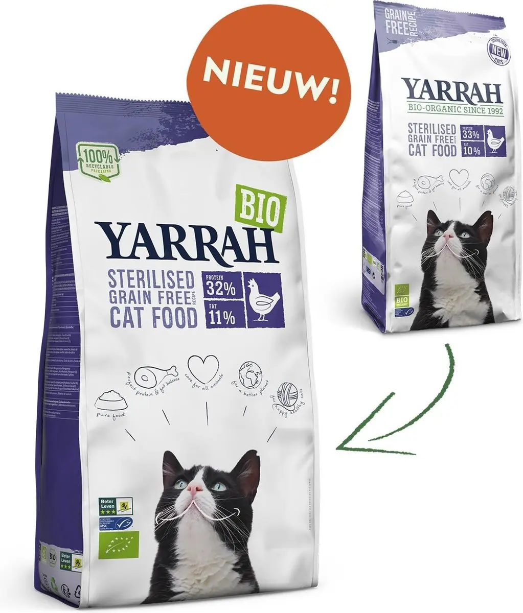 Yarrah Bio Sterilised Kattenvoer - 700g - afbeelding 5 van 6